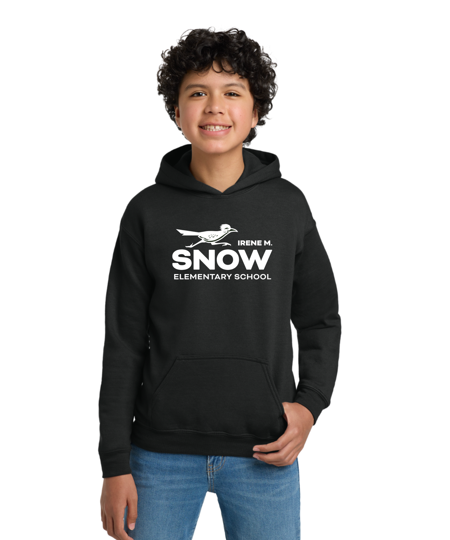 Snow Single Color Heavy Cotton Youth Hoodie