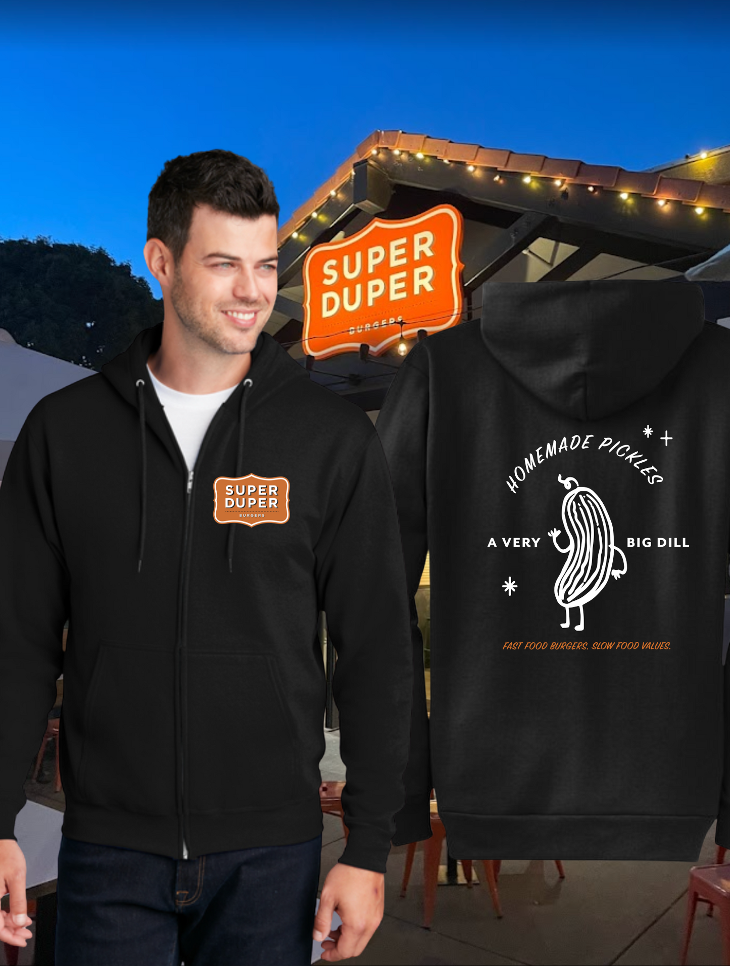 Super Duper Full Zip Hoodies