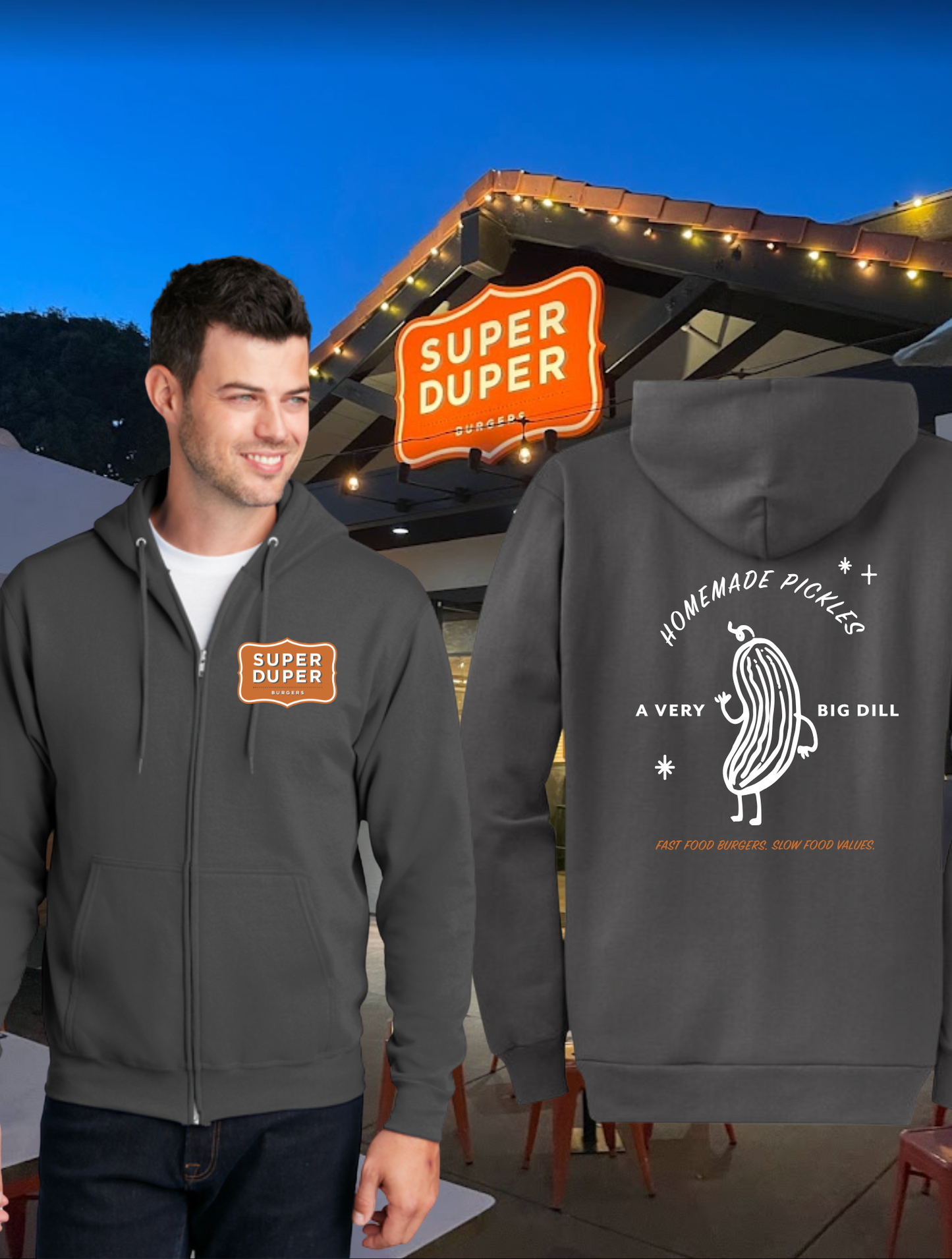 Super Duper Full Zip Hoodies