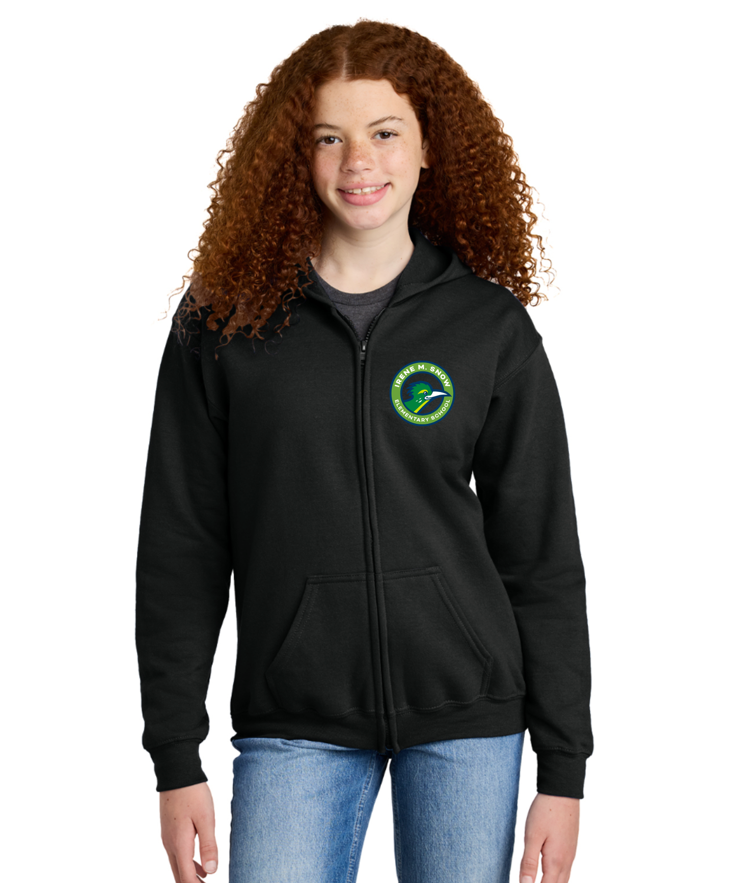 Snow Single Color Heavy Cotton Full Zip Hoodie