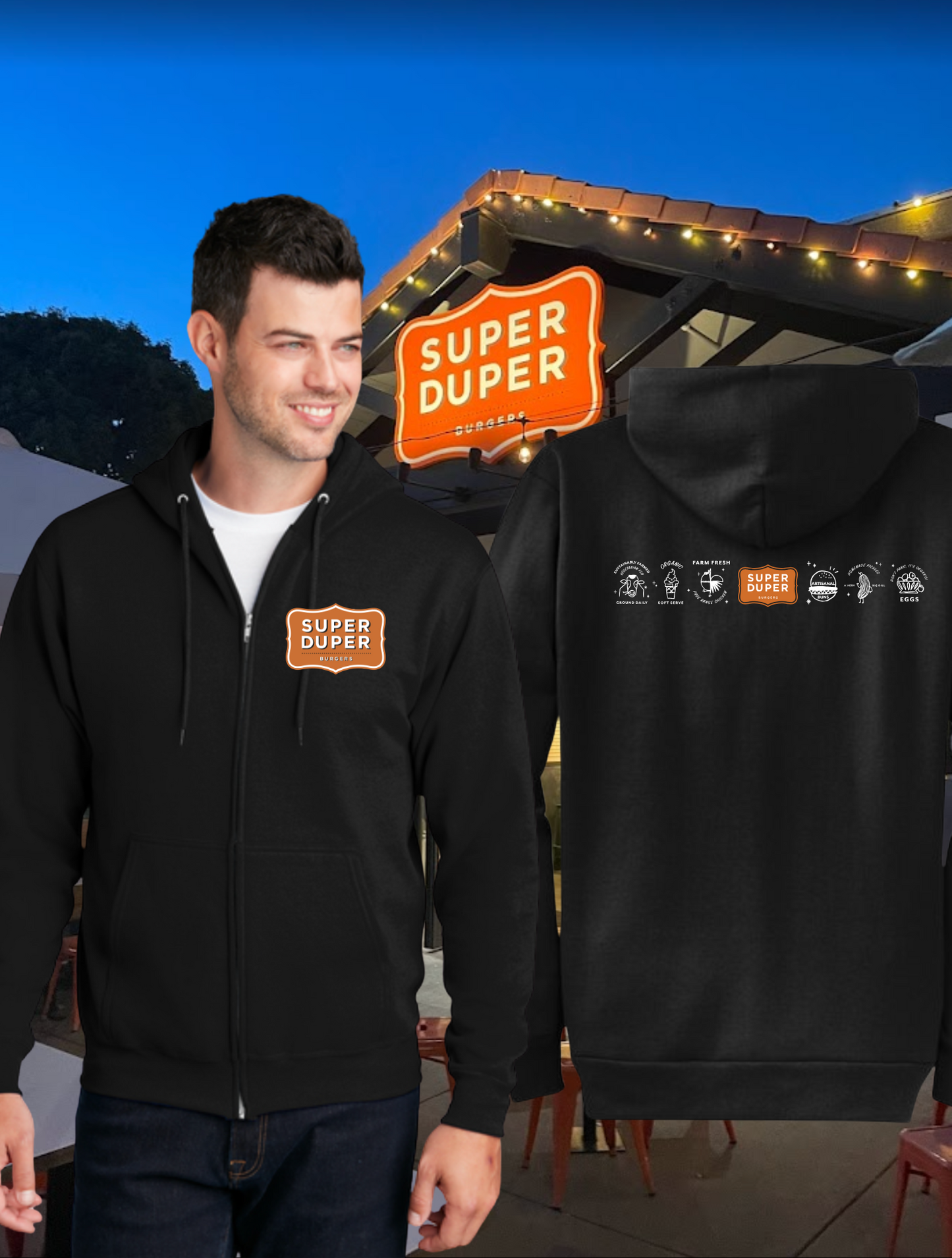 Super Duper Full Zip Hoodies