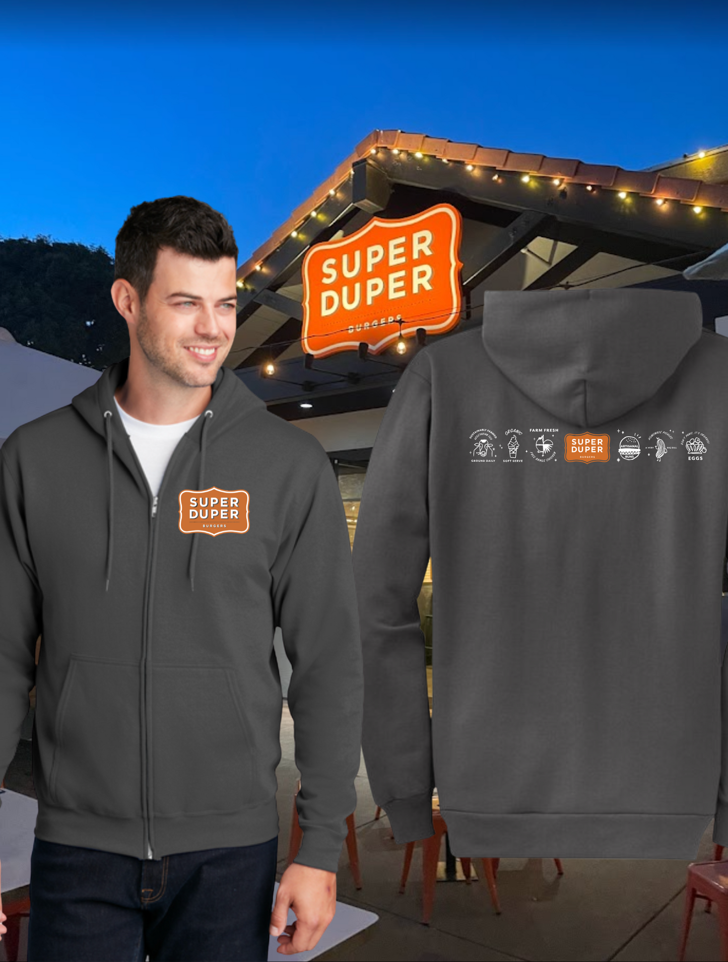 Super Duper Full Zip Hoodies